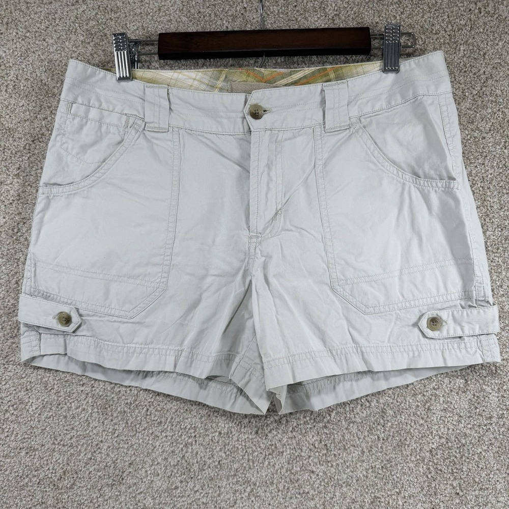 Columbia‎ Shorts Womens 10 Beige Chino Outdoors Hiking Cargo Pockets Khaki